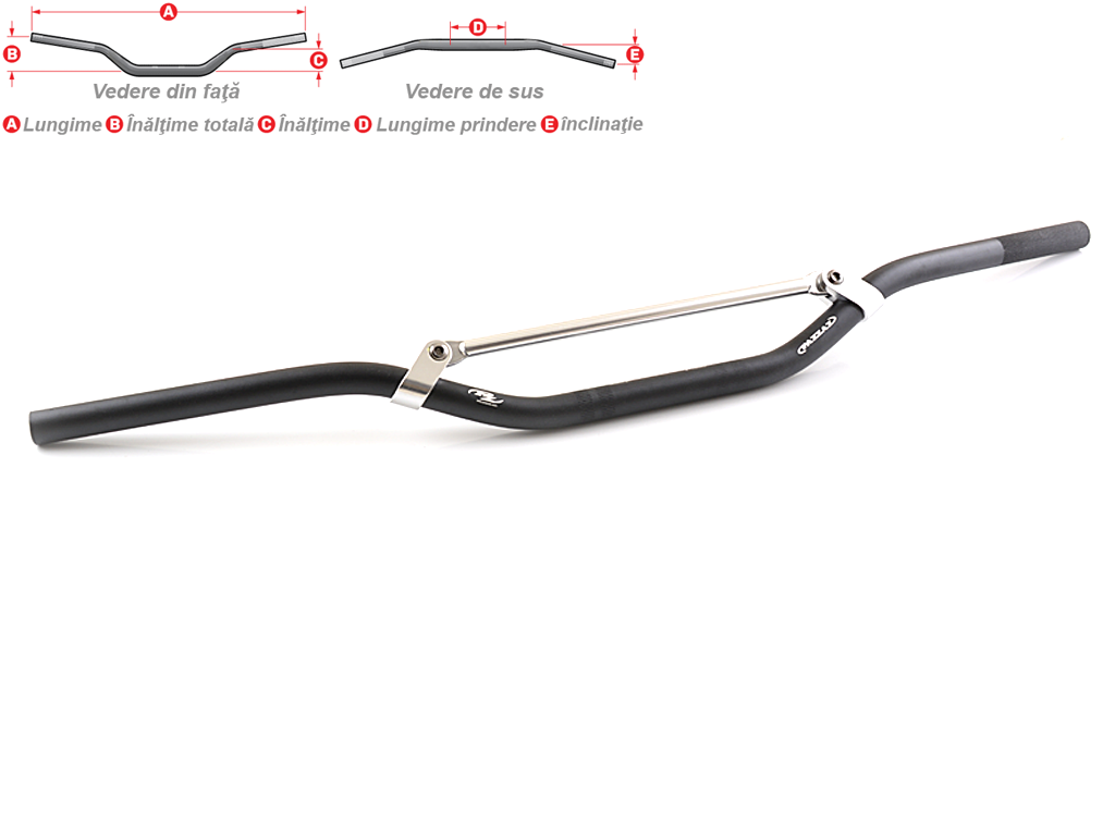 Ghidon Pazzaz MT-197K aluminiu AL2014, 22.2x800mm negru
