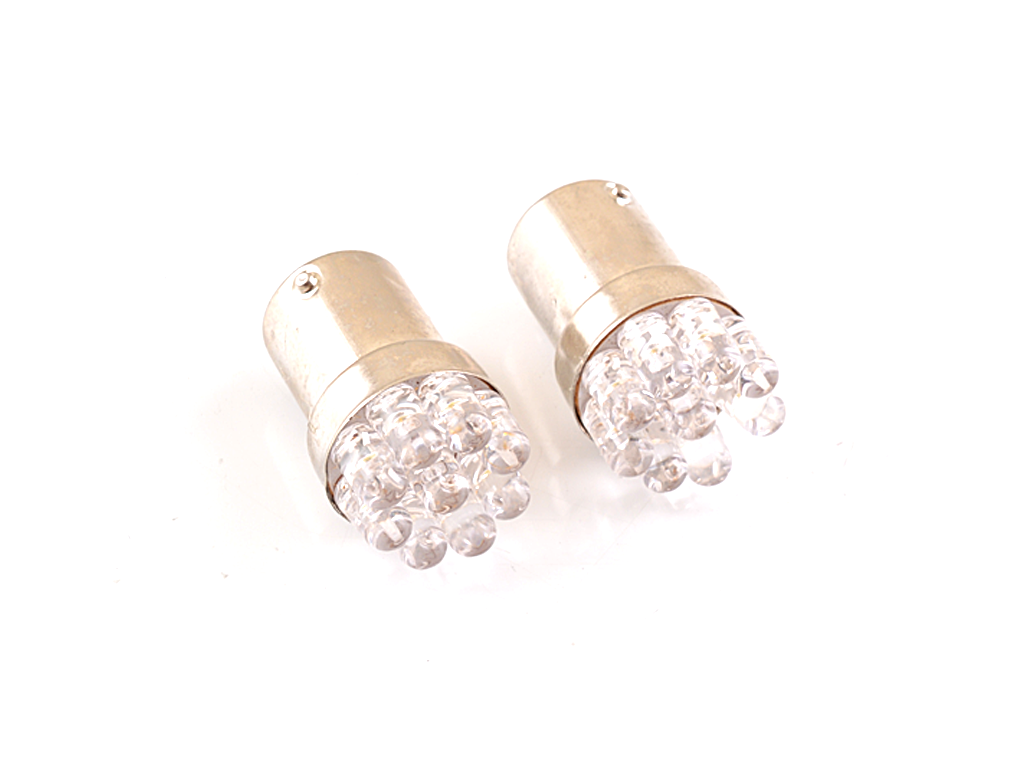Set bec semnalizare R10W (BA15S) cu 9 led-uri