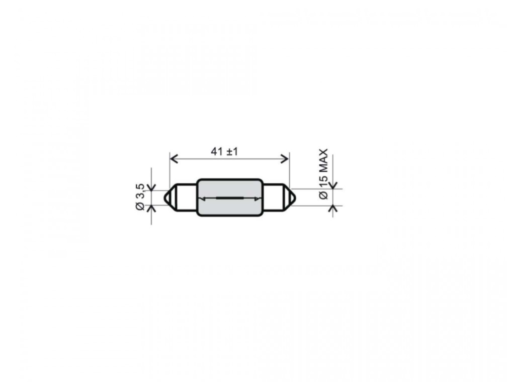 Bec far moto sofit, 12V 15W, RMS