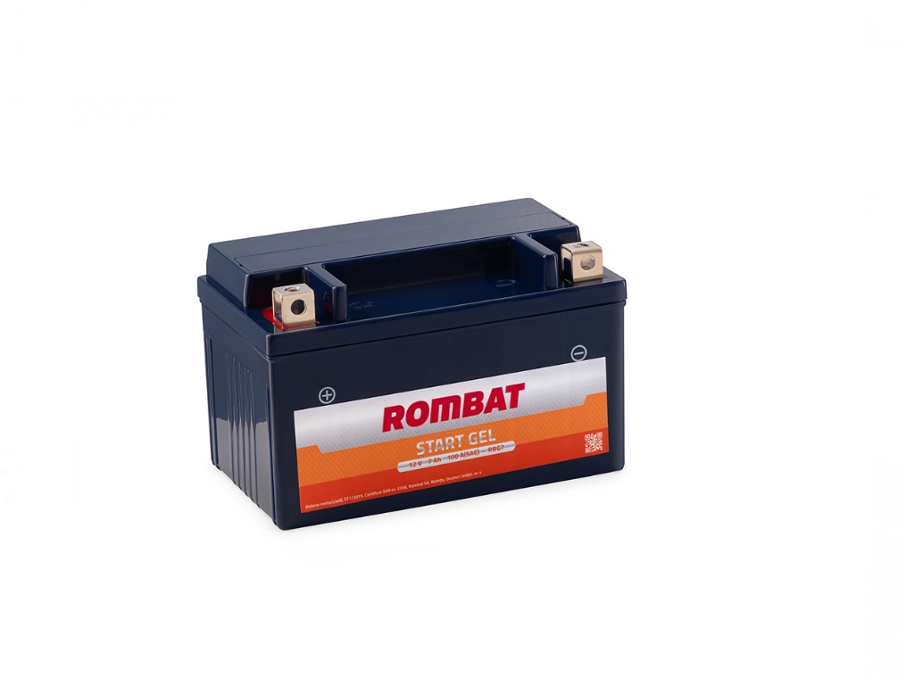 Acumulator moto 12V-7Ah cu Gel, Rombat
