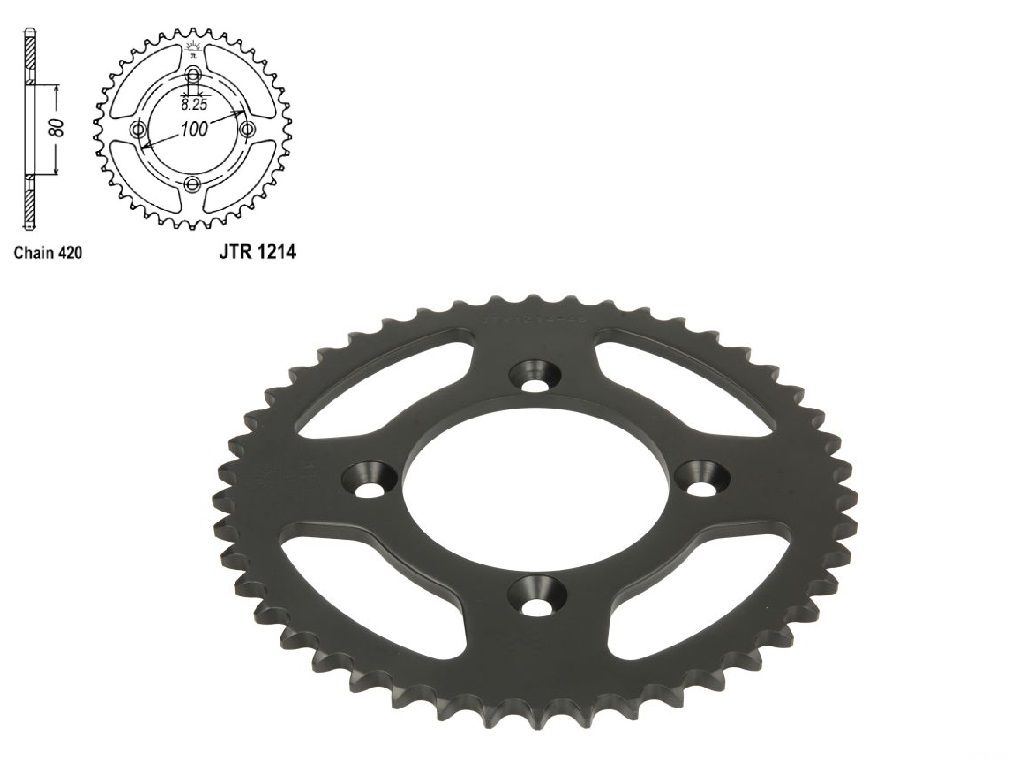 Pinion transmisie spate 420/46, JT Sprockets JTR1214.46