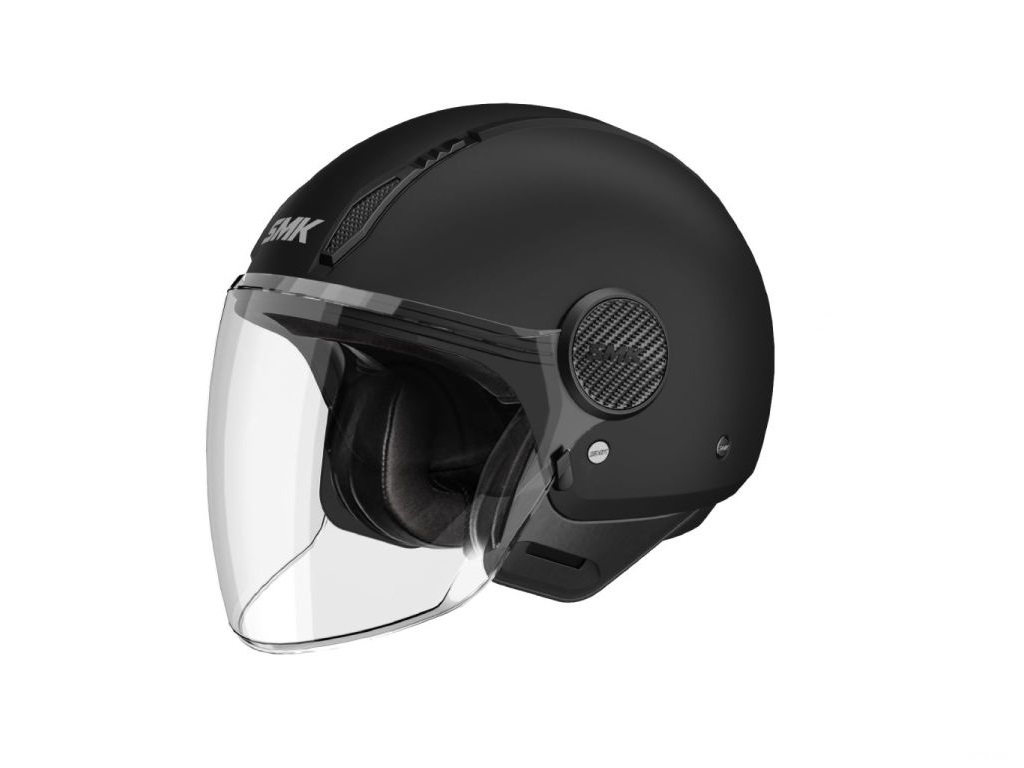 Casca moto open face SMK LAMINAR, negru mat, marimea S, unisex, SMK0120/24/MA200/S