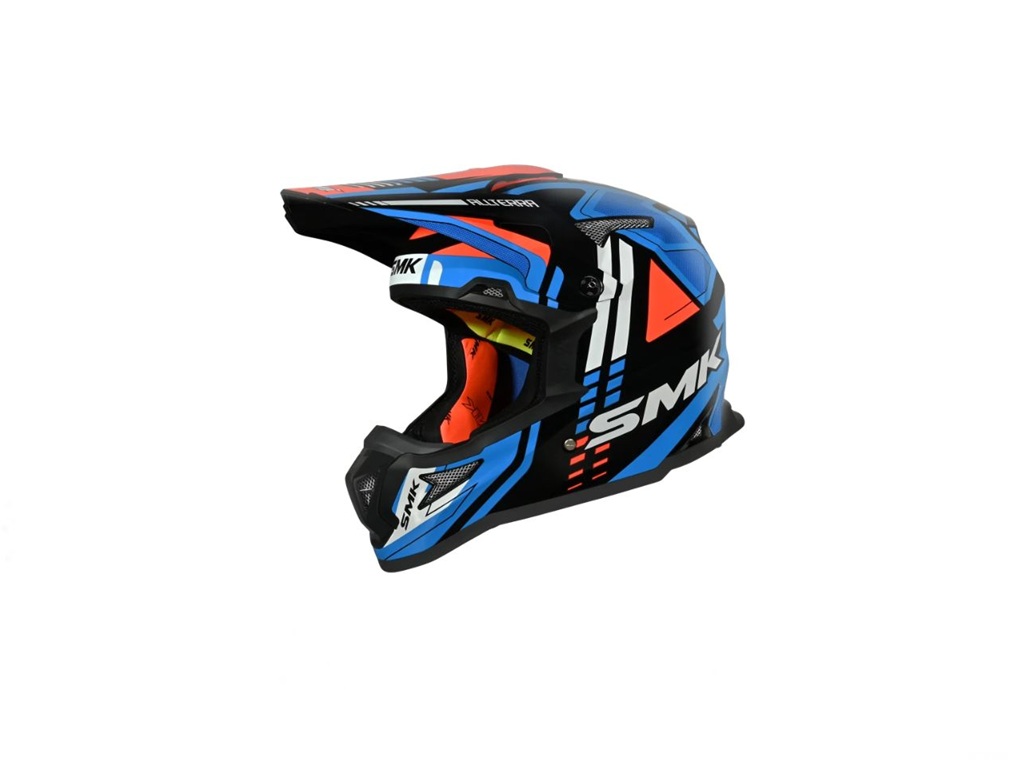 Casca enduro SMK ALLTERRA X-Sprint, marimea 2XL, alb-albastru-portocaliu, SMK0117/25/GL257/2XL