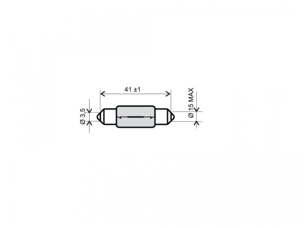 Bec far moto sofit, 12V 15W, RMS