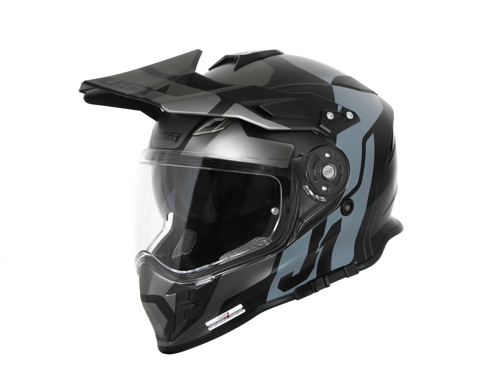 Casca adventure Just1 J34 Pro Tour, negru+gri, marimea L