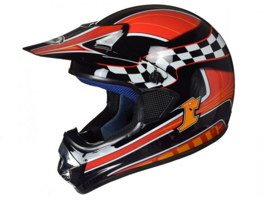 Casca moto enduro alb-rosu Awina TN8686-34 marimea S