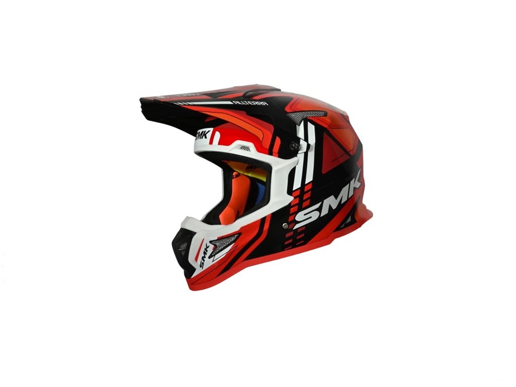 Casca enduro SMK ALLTERRA X-Sprint, marimea M, alb-negru-rosu, SMK0117/25/GL231/M