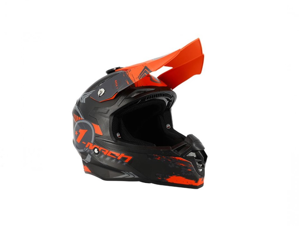 Casca moto enduro negru-rosu mat TRENDY T-904, marimea L