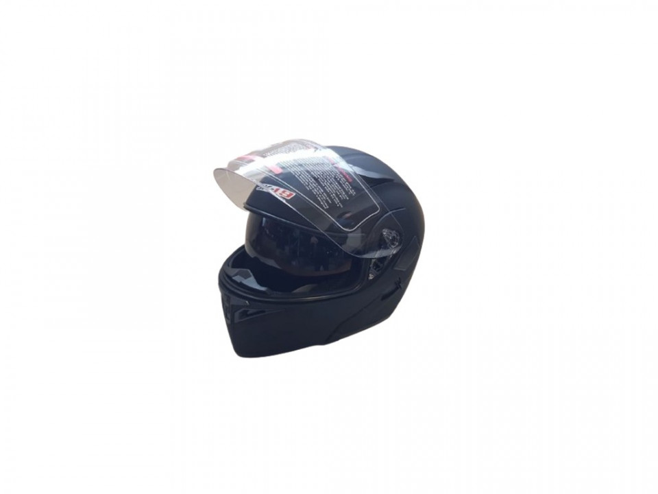 Casca moto flip-up unisex, negru mat