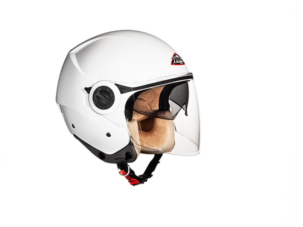 Casca open face SMK COOPER WHITE GL100 marimea M, unisex, SMK0109/17/GL100/M