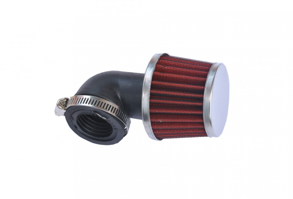 Filtru aer sport -Ø28/35mm/cot 90 grade, albastru