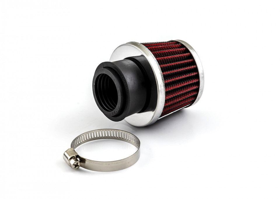 Filtru aer sport Ø28/32mm, crom-conic