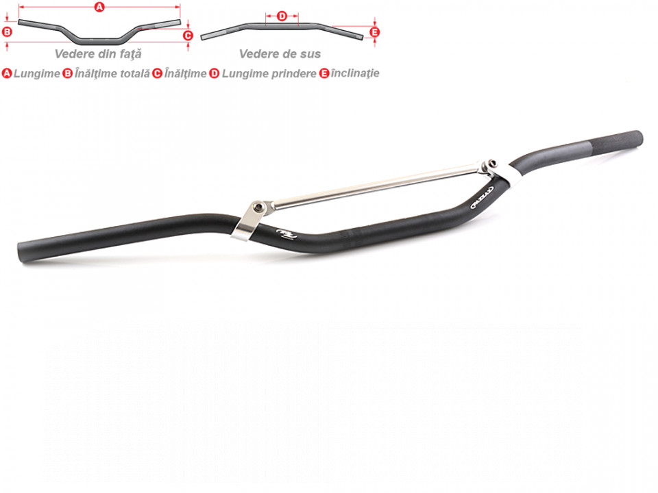 Ghidon Pazzaz MT-197K aluminiu AL2014, 22.2x800mm negru