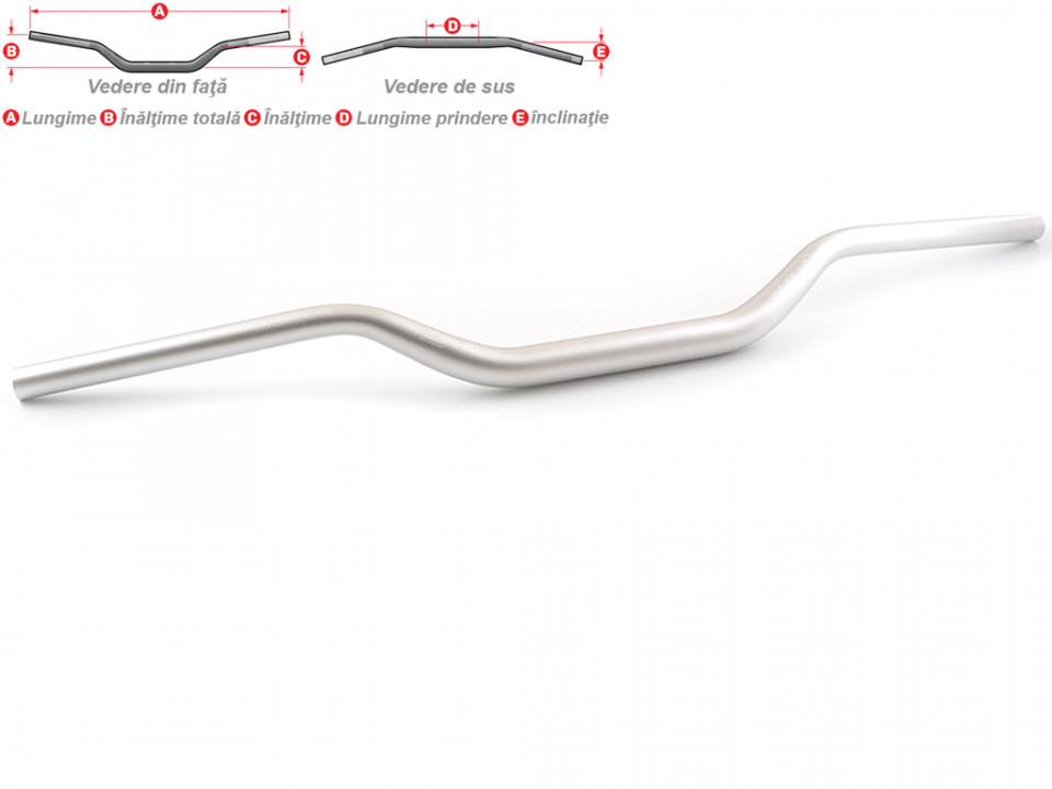 Ghidon Pazzaz MT-64K aluminiu AL7075, 28.6x802mm gri metalizat