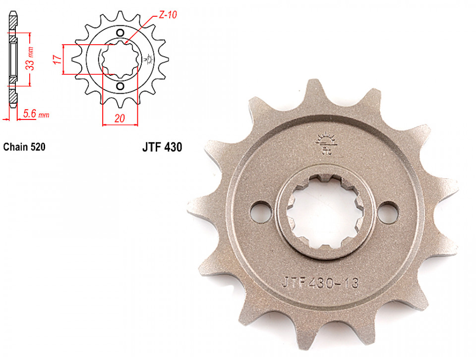 Pinion transmisie fata 520/13T, JTF430
