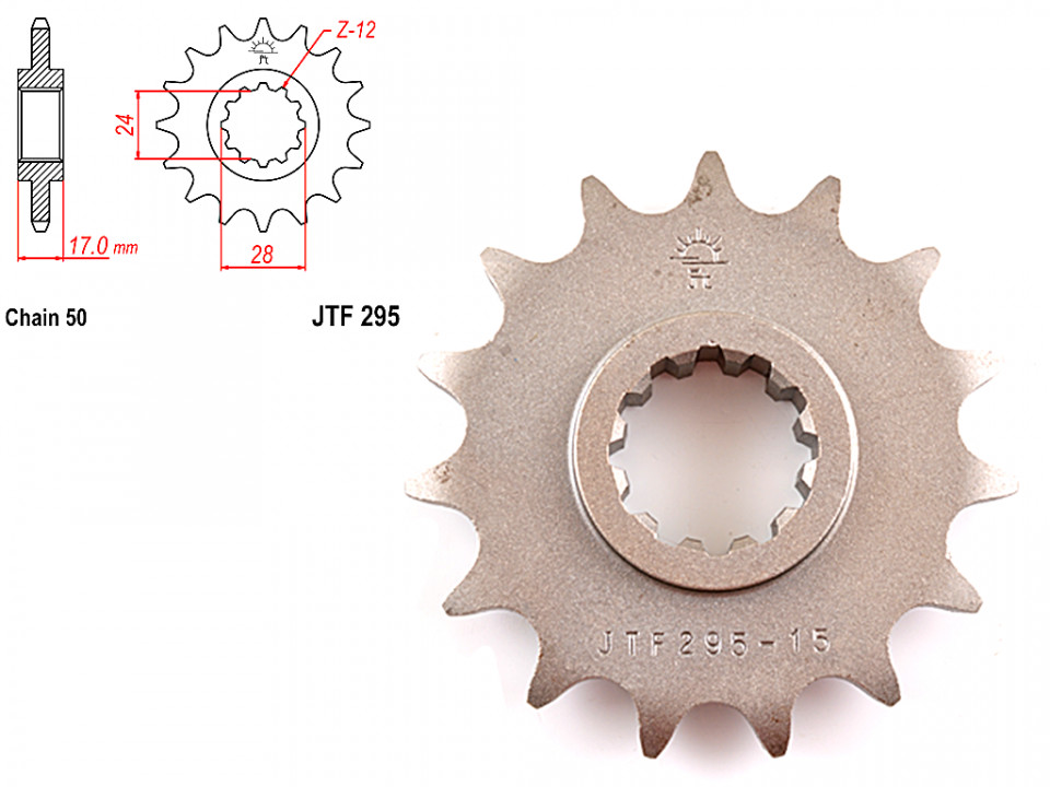 Pinion transmisie fata 530/15T, JTF295