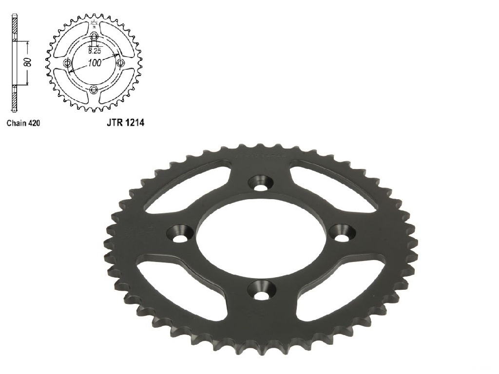 Pinion transmisie spate 420/46, JT Sprockets JTR1214.46