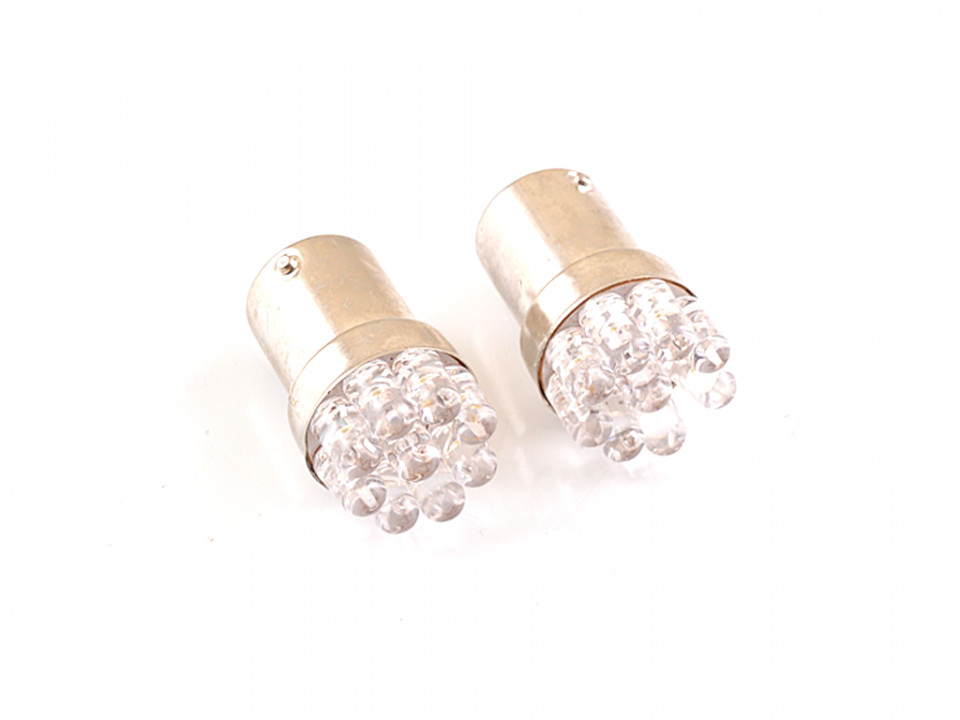 Set bec semnalizare R10W (BA15S) cu 9 led-uri