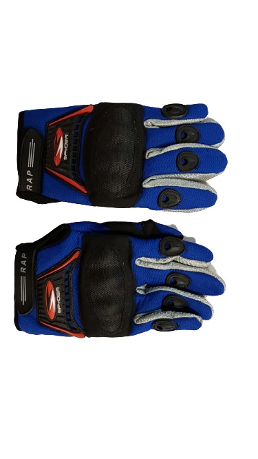 Set manusi moto negru-albastru