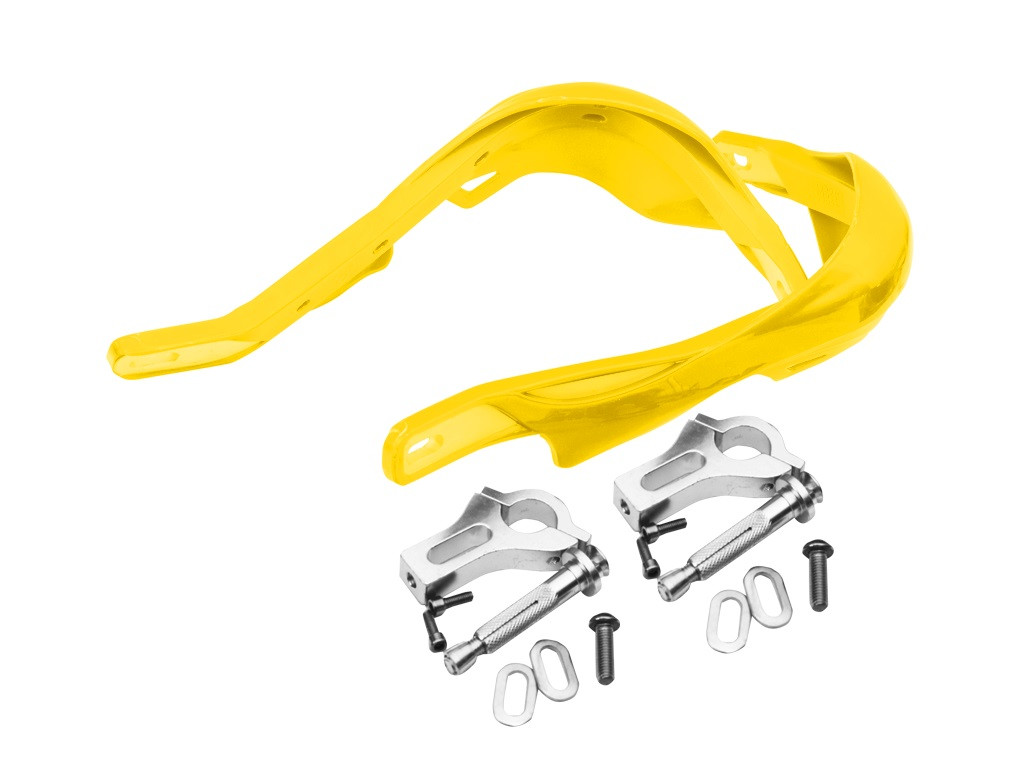 Set protectii maini enduro cu insertie de aluminiu, galben