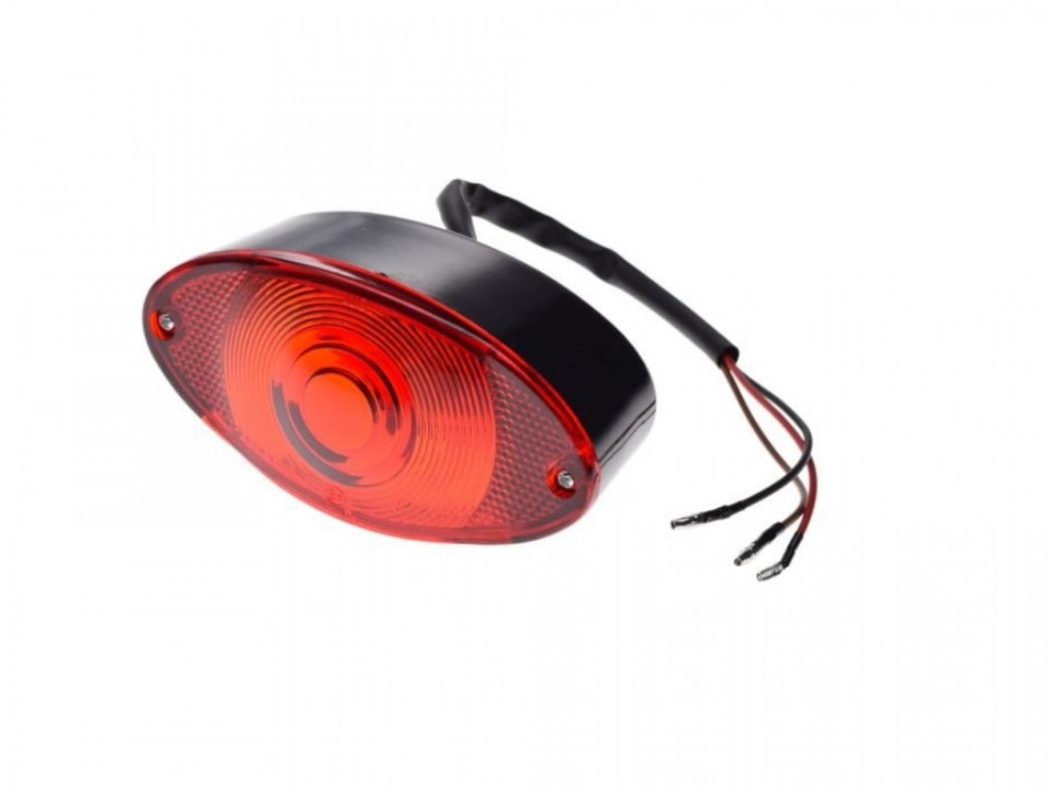 Stop spate moto/ATV carcasa neagra, lentila rosie